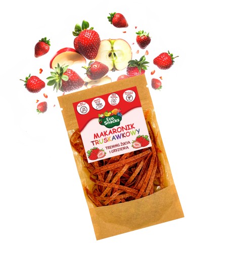 Przejdź do produktu Makaroniki truskawkowe 36g gotowe do jedzenia