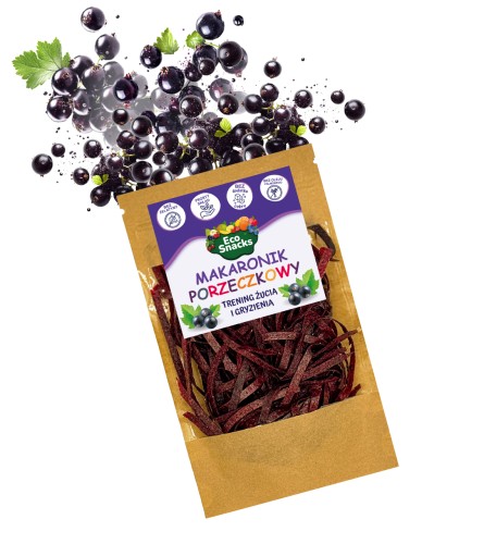 Przejdź do produktu Makarony porzeczkowe 36g gotowe do jedzenia naturalne źródło witamin A, B, C i żelaza