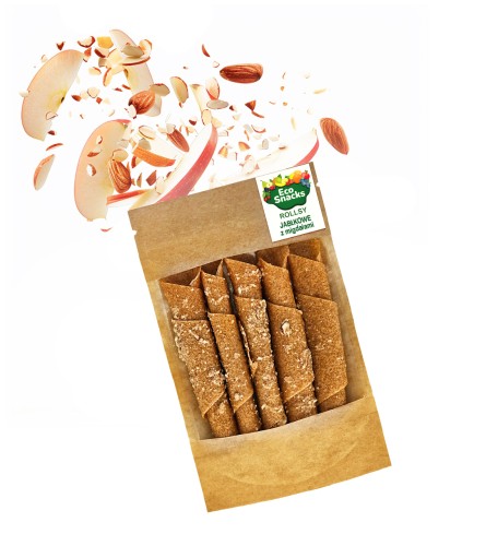 Przejdź do produktu Rollsy jabłkowe z migdałami 50g naturalne źródło błonnika i witamin