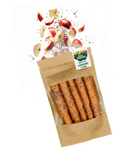 Przejdź do produktu Rollsy jabłkowe z chia 50g naturalne źródło błonnika i witamin