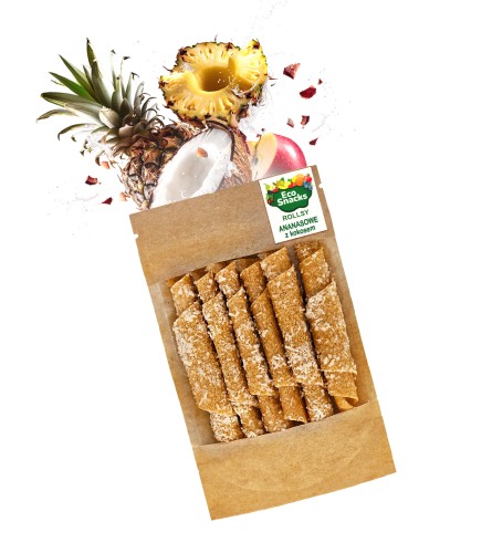 Przejdź do produktu Rollsy ananas z kokosem źródło naturalnych witamin i błonnika 50g